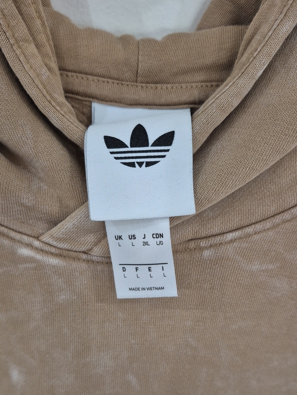 Adidas Washed Hoodie In Cardboard - Picture 2 of 3